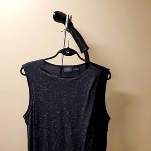 Midi length jersey sleeveless dress